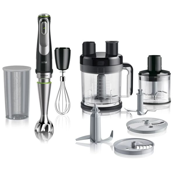 ხელის ბლენდერი Braun MQ9185XLI, 1200W, 600ML, Blender, Black/Silver