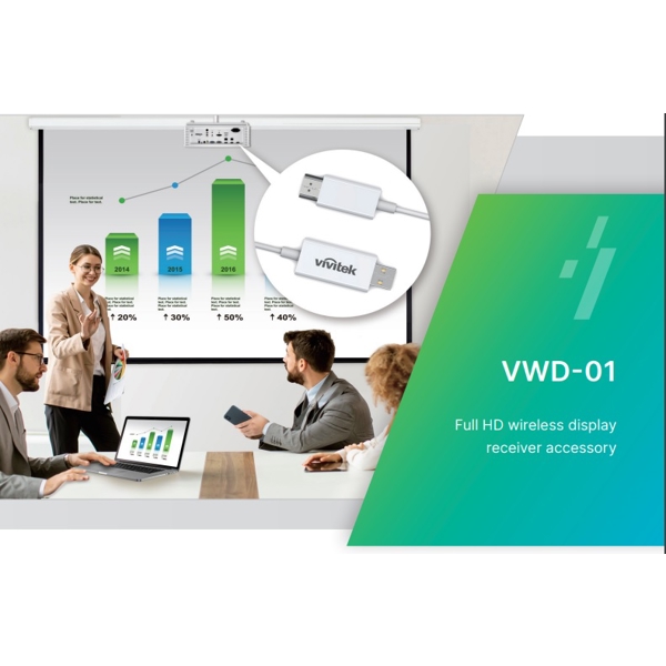 Vivitek VWD-01, Wireless Presentation Device, White