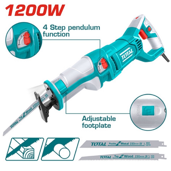 Total TS1001201, 1200W, 2800Rpm, Blue