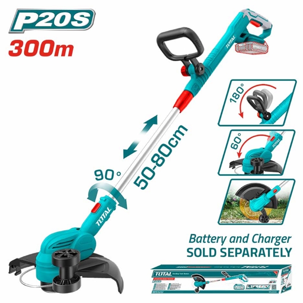 ბალახის საკრეჭი Total TGTLI20328, 20V, Grass Trimmer, Blue