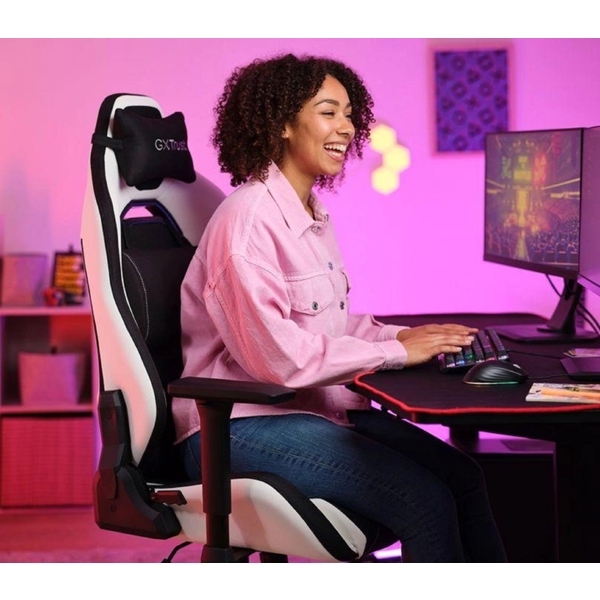 Trust GXT714W Ruya, Gaming Chair, Black/White