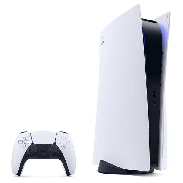 სათამაშო კონსოლი Sony PlayStation 5, PS5 Console, Disc Version + DualSense, White