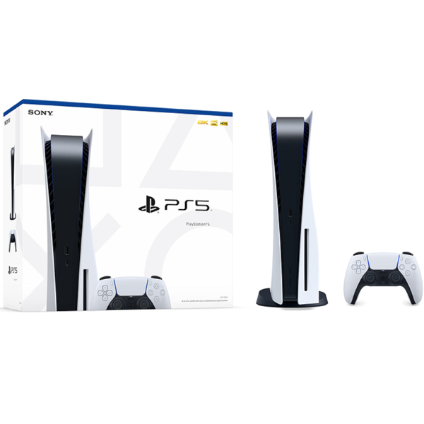 სათამაშო კონსოლი Sony PlayStation 5, PS5 Console, Disc Version + DualSense, White