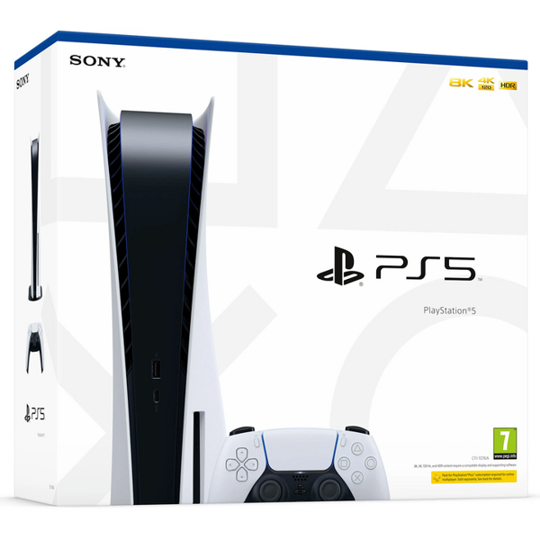 სათამაშო კონსოლი Sony PlayStation 5, PS5 Console, Disc Version + DualSense, White