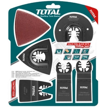 Total TAKTMT1502, 10Pcs Multi Tool Blade Set, Black