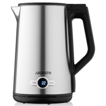 ელექტრო ჩაიდანი Ardesto EKL-X52E, 2200W, 1.5L, Electric Kettle, Silver