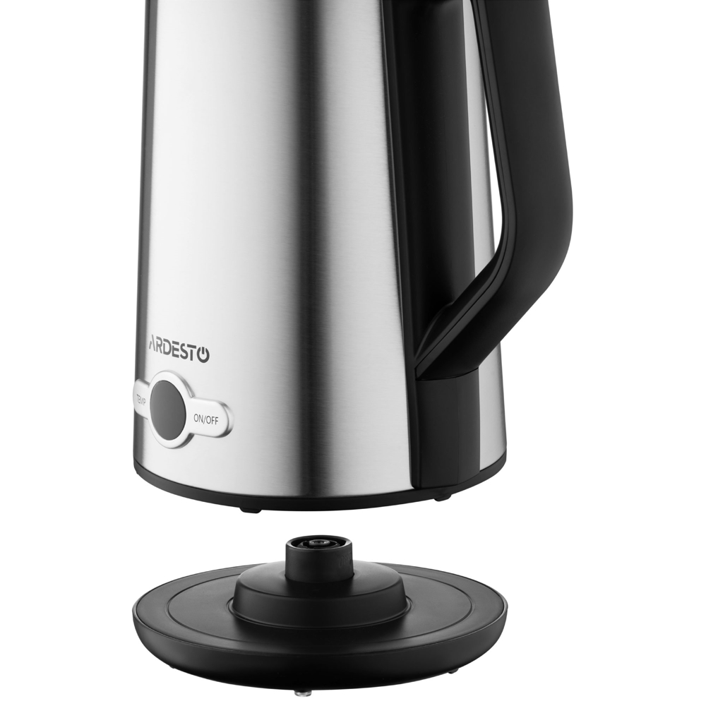 ელექტრო ჩაიდანი Ardesto EKL-X52E, 2200W, 1.5L, Electric Kettle, Silver