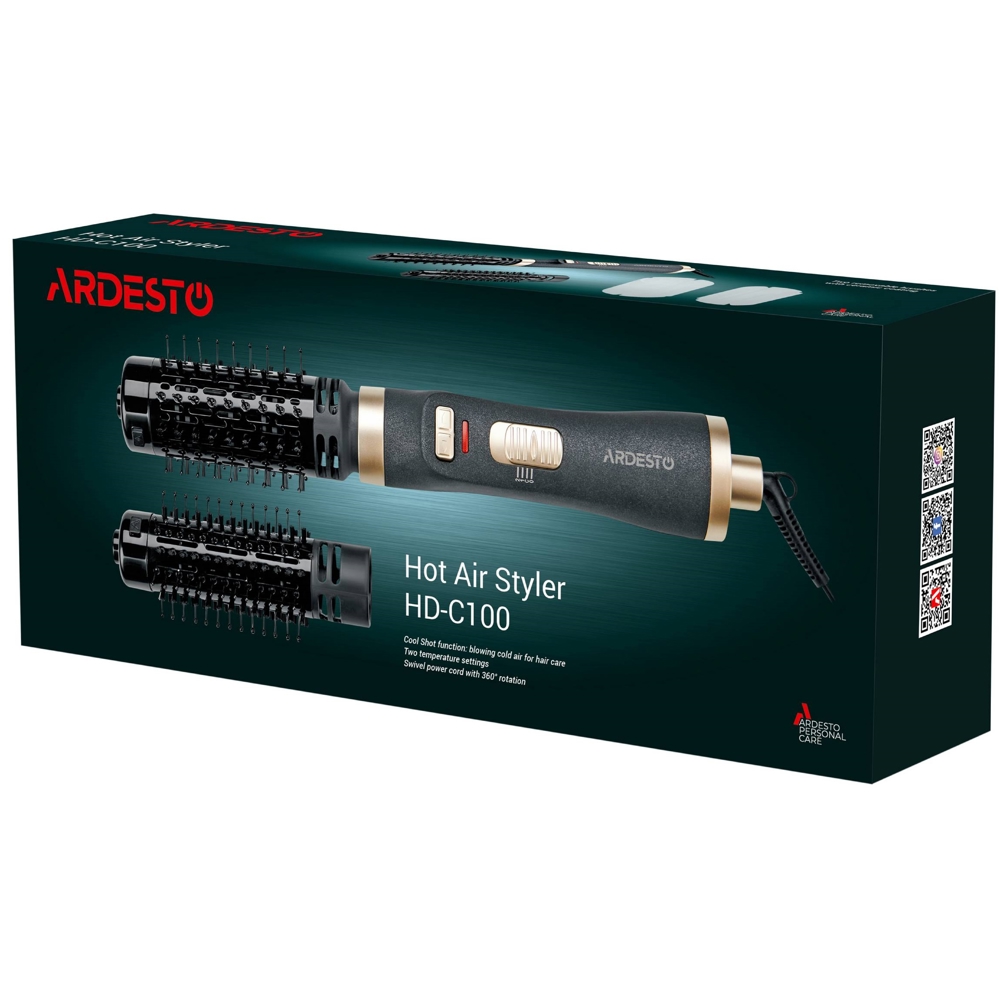 თმის სტაილერი Ardesto HD-C100, 1000W, Hair Styler, Black