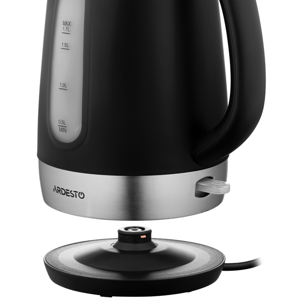 Ardesto EKL-F19B, 2200W, 1.7L, Electric Kettle, Black