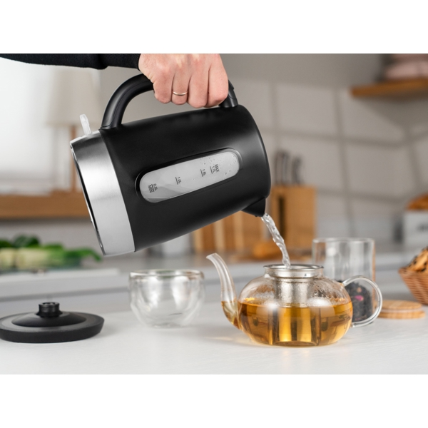 ელექტრო ჩაიდანი Ardesto EKL-F19B, 2200W, 1.7L, Electric Kettle, Black