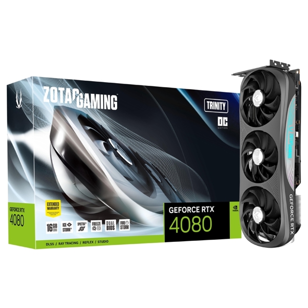 ვიდეო დაფა Zotac ZT-D40810J-10P, Gaming RTX4080, 16GB, 256bit, HDMI, DP, Black