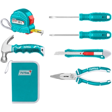 Total THKTHP90066, 6 Pcs Professional Tool Set, Blue/Silver