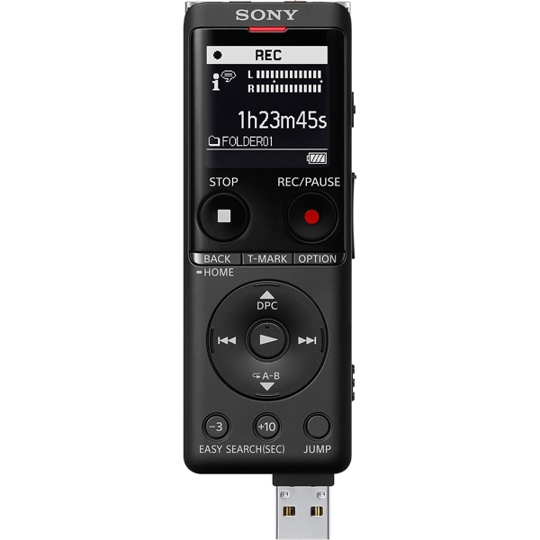 Sony ICDUX570BLK ICD-UX570, 4GB, USB, Voice Recorder, Black