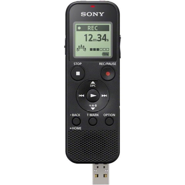 დიქტოფონი Sony ICD-PX370, 4GB, USB, Voice Recorder, Black