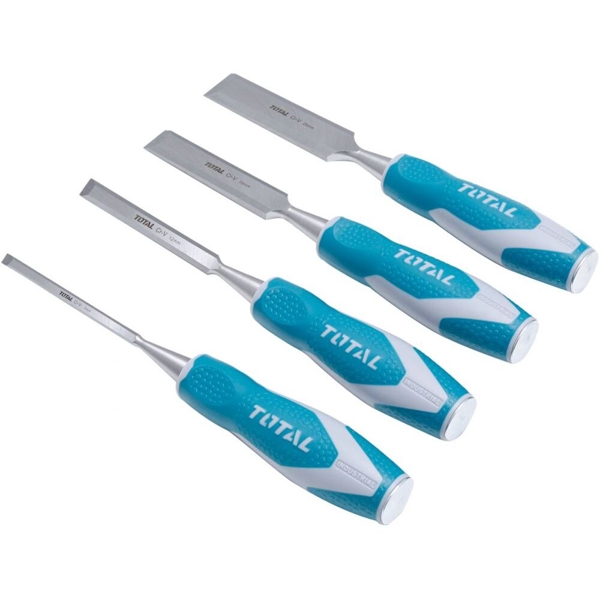 ხელსაწყოების ნაკრები Total THT41K0401, 4 Pcs Professional Tool Set, Blue/Silver