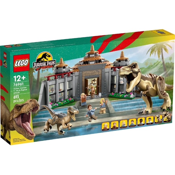 Lego 76961, Jurassic Park Visitor Center: Tyrannosaurus And Raptor Attack