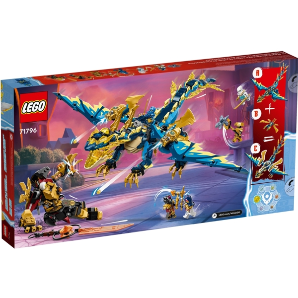 Lego 71796, Ninjago Elemental Dragon Vs Robot Mistress