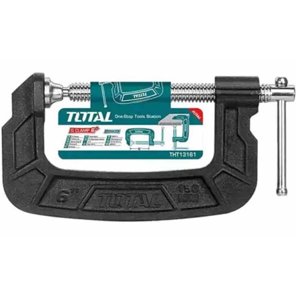 ჭახრაკი Total THT13161, G Clamp, Silver/Black