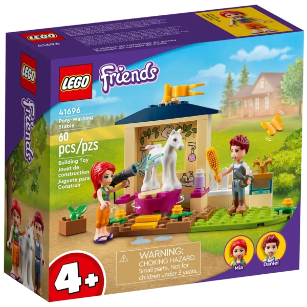 ასაწყობი კონსტრუქცია Lego 41696, Friends Pony-Washing Stable