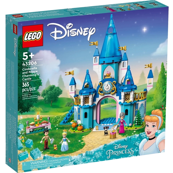 ასაწყობი კონსტრუქცია Lego 43206, Disney Princess Cinderella And Prince Charming's Castle