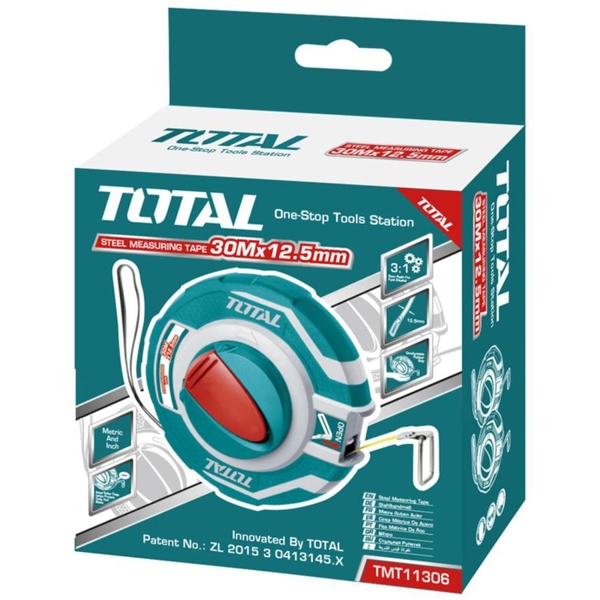 საზომი ლენტი Total TMT11306, 30M, Measuring Tape, Blue