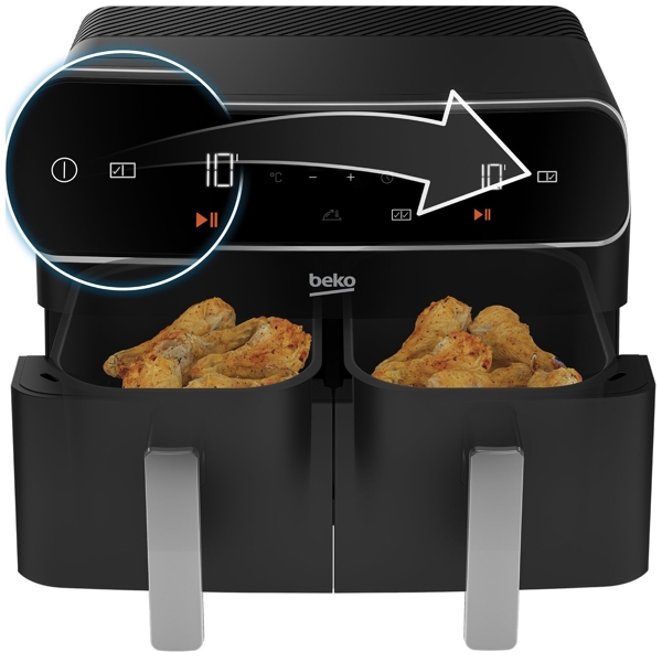 Beko FRL 5388 B, 2400W, 8.5L, Air Fryer, Black