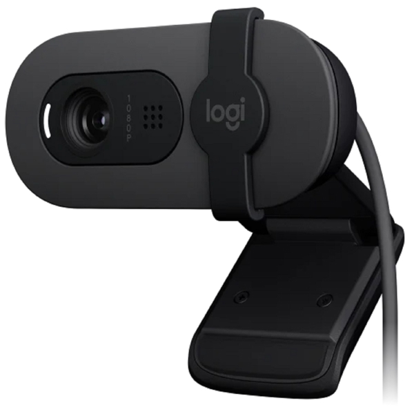 Logitech 960-001585 Brio 100, FHD, 2MP, Built-in Microphone, Webcam, Graphite