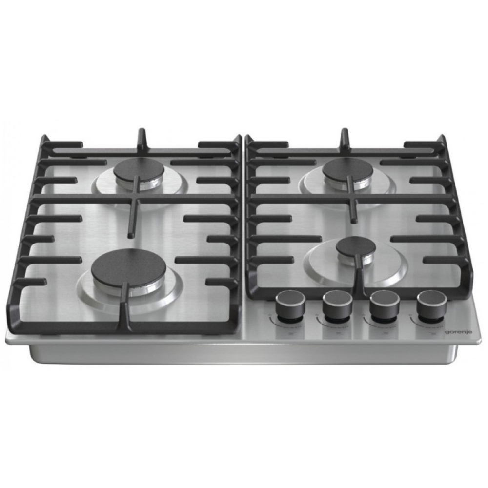 ჩასაშენებელი გაზის ქურის ზედაპირი Gorenje G642ABX, Built-in Gas Cooktop, Silver