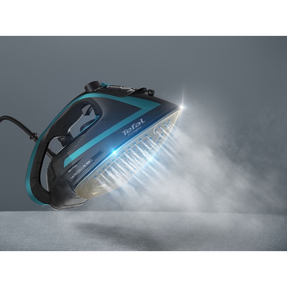 ორთქლის უთო Tefal FV8066E0, 3000W, 270ML, Steam Iron, Black/Blue