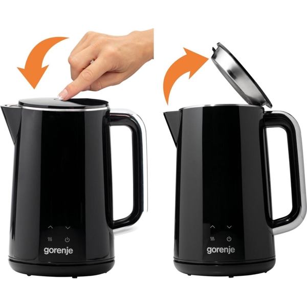 ელექტრო ჩაიდანი Gorenje K17DWD, 2200W, 1.7L, Electric Kettle, Black