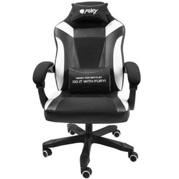 გეიმერული სავარძელი Fury NFF-1710 Avenger M+, Gaming Chair, Black/White