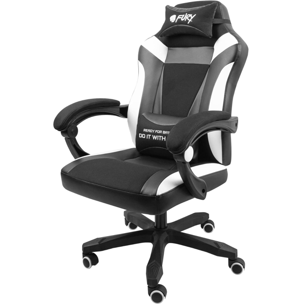 გეიმერული სავარძელი Fury NFF-1710 Avenger M+, Gaming Chair, Black/White