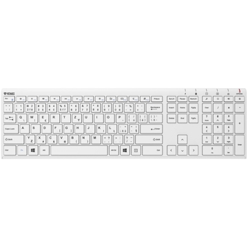 Yenkee 45013892 YKB 2000CSWE, Wireless, USB, Micro USB, Keyboard, White