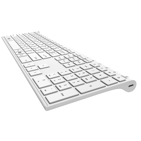 Yenkee 45013892 YKB 2000CSWE, Wireless, USB, Micro USB, Keyboard, White