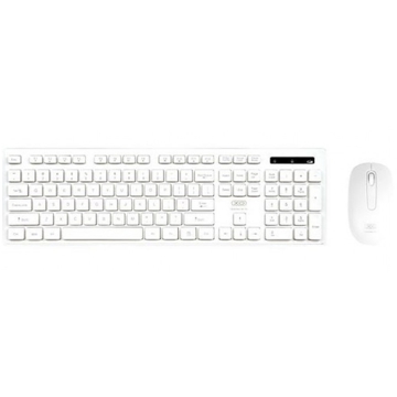 XO KB-02, Wireless, USB, Keyboard And Mouse, White