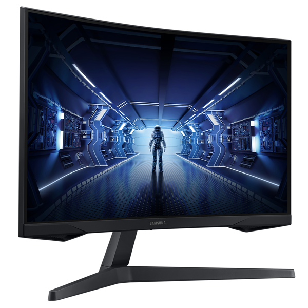 მონიტორი Samsung LC27G55TQBIXCI Odyssey G5, 27", Curved Monitor, WQHD, VA, HDMI, DP, Black