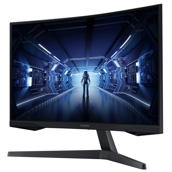 მონიტორი Samsung LC27G55TQBIXCI Odyssey G5, 27", Curved Monitor, WQHD, VA, HDMI, DP, Black