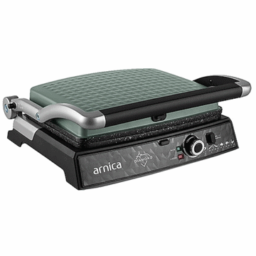 გრილ-ტოსტერი Arnica GH26254, 2000W, Grill-Toaster, Black/Green