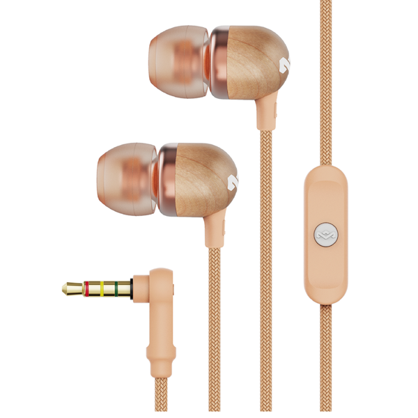 ყურსასმენი House Of Marley EM-JE041-CPD Smile Jamaica, In-Ear Headphones, Wired, 3.5mm, Copper