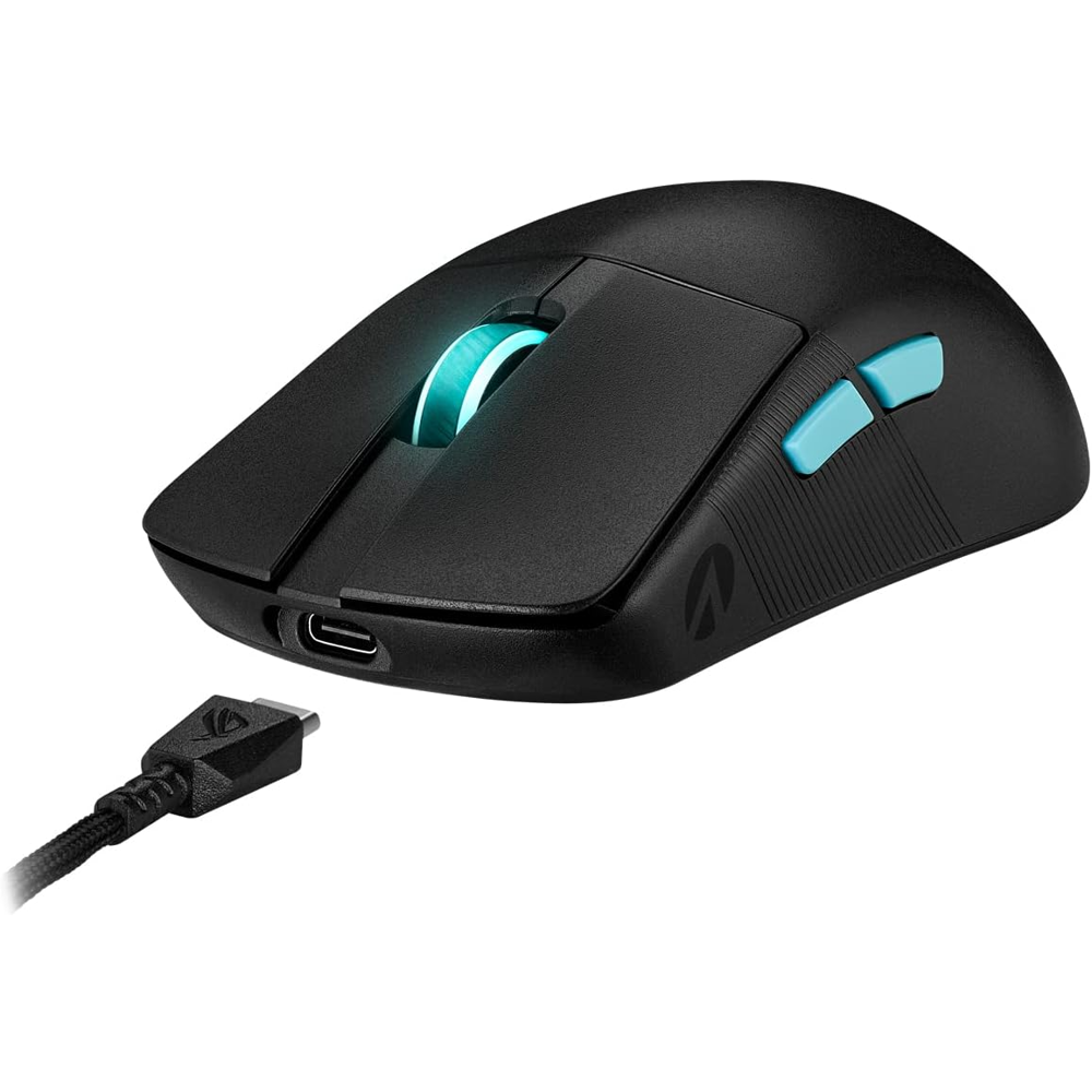 მაუსი Asus 90MP02W0-BMUA00 ROG Harpe Ace Aim Lab, Wireless, USB, Bluetooth, USB-C, Gaming Mouse, Black