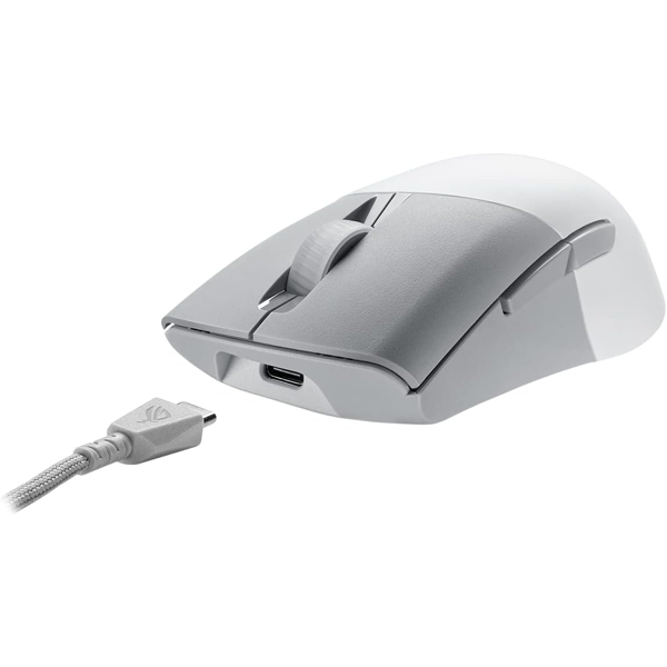 Asus 90MP02V0-BMUA10 ROG Keris, Wireless, USB, Bluetooth, Gaming Mouse, White