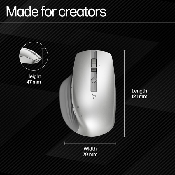 HP 1D0K9AA 930 Creator, Wireless, USB, Bluetooth, Mouse, Silver