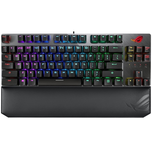 კლავიატურა Asus 90MP00N6-BKRA00 ROG Strix Scope NTKL Deluxe, NX Red, Wired, RGB, USB, Gaming Keyboard, Black