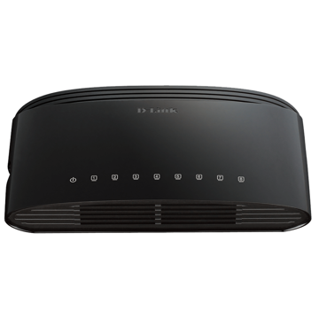 D-Link DES-1008D, 8-Port, Switch, Black