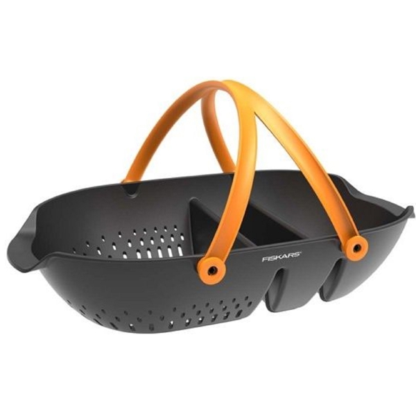 მოსავლის ასაღები კალათი Fiskars 11010971, Harvest Basket, Black