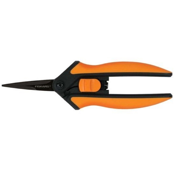 Fiskars SP131 Solid, Gardening Scissors, Black/Orange