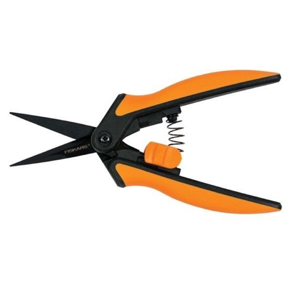 Fiskars SP131 Solid, Gardening Scissors, Black/Orange