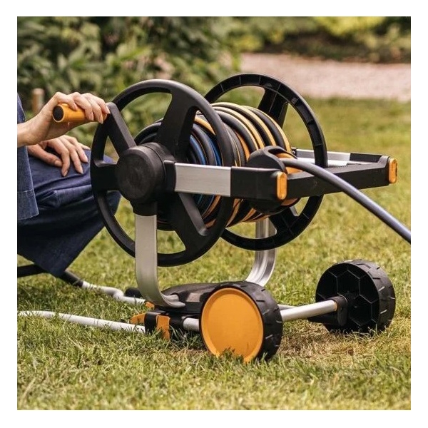 კოჭა წყლის მილისთვის Fiskars 1062257 XL, Hose Reel, Black