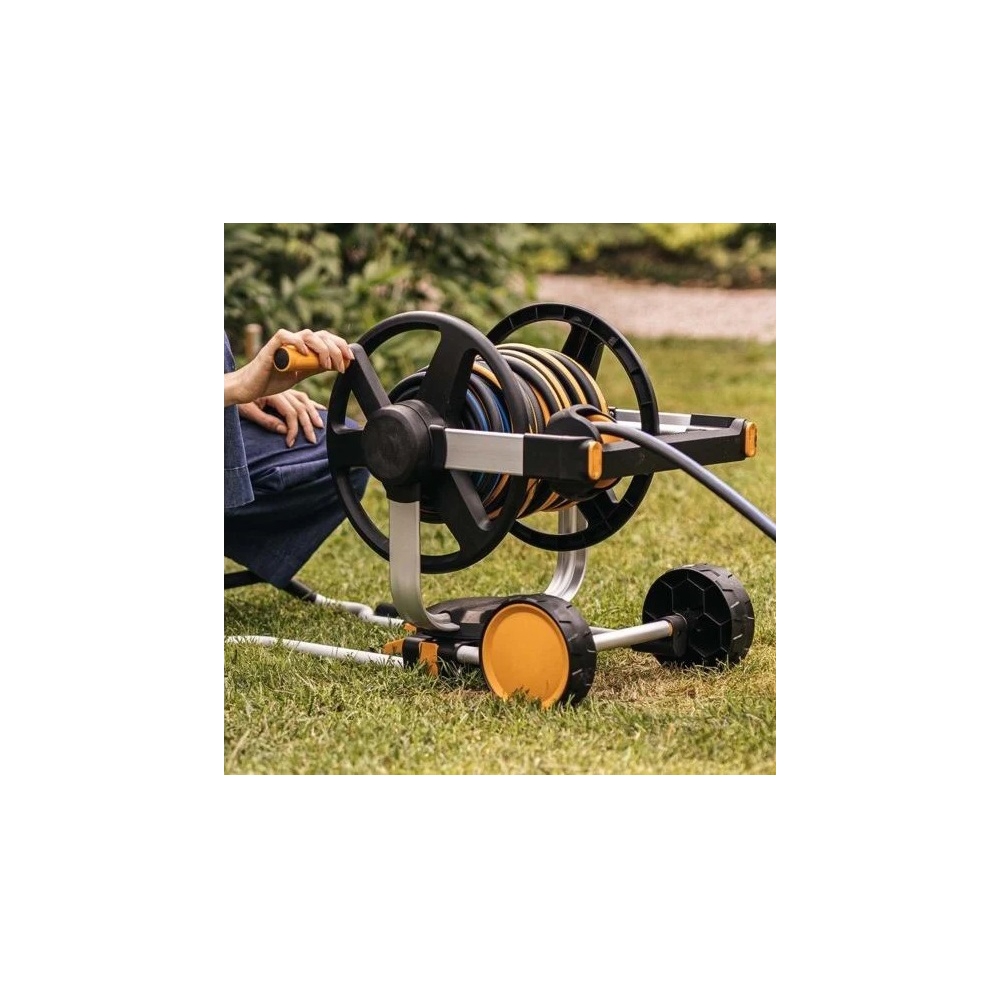 კოჭა წყლის მილისთვის Fiskars 1062257 XL, Hose Reel, Black