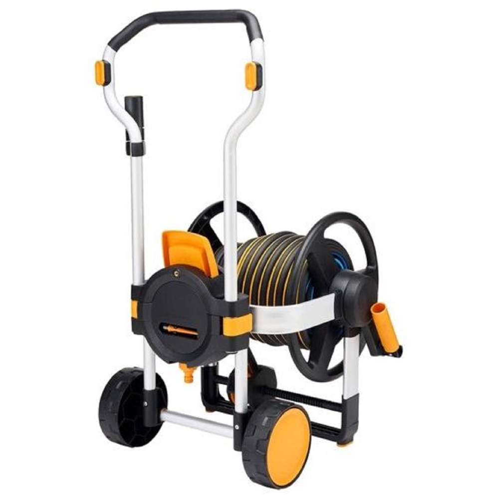 Fiskars XL 1/2", 50M, Reel With Hose And Accessories, Black
